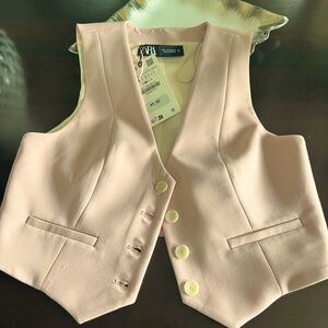 Zara Pink Suit Vest size small